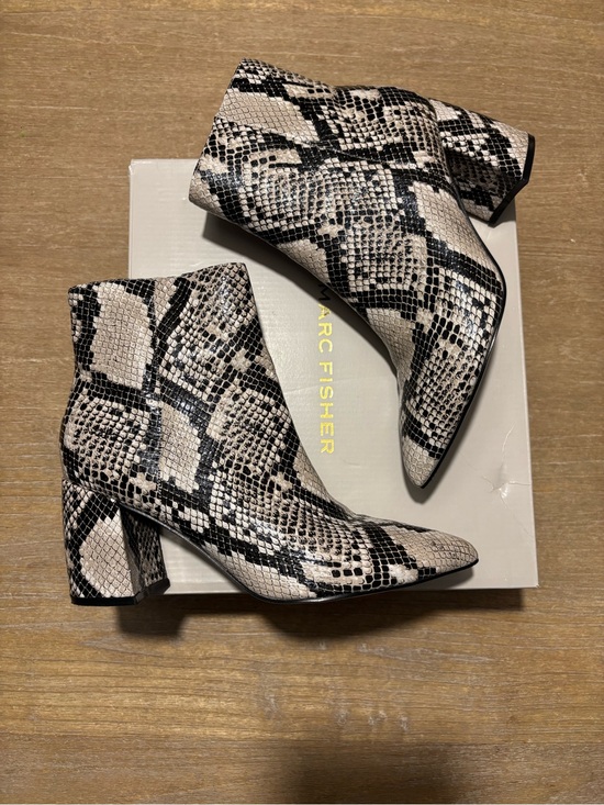 Marc Fisher Shoes - Marc Fisher Snake-Print Ankle Boots